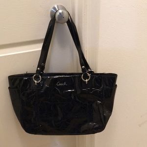 Coach Patent Embossed Signature Tote Bag